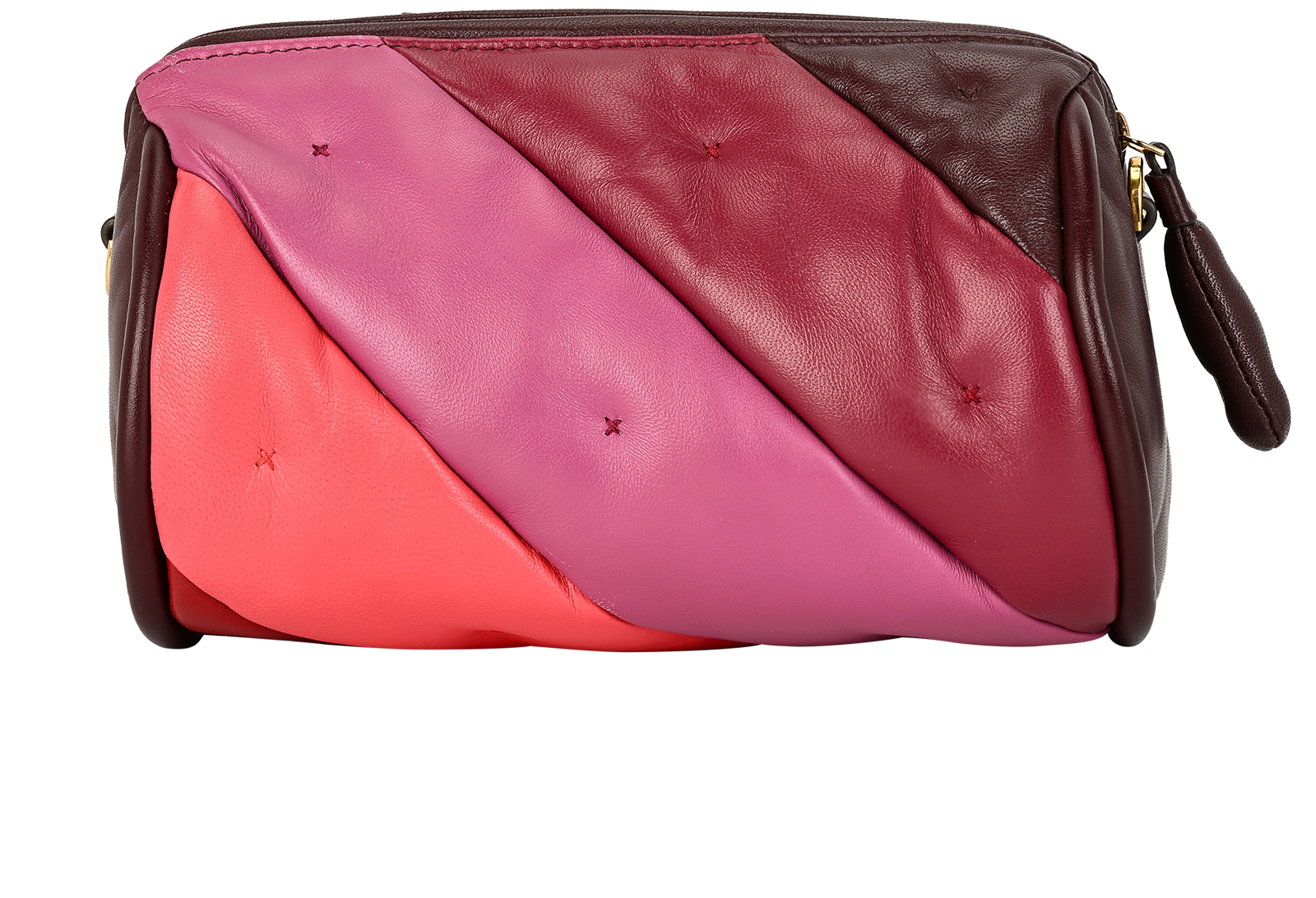 Chubby Barrel Bag, &pound;90, Handbags, Purple, Leather, Back view